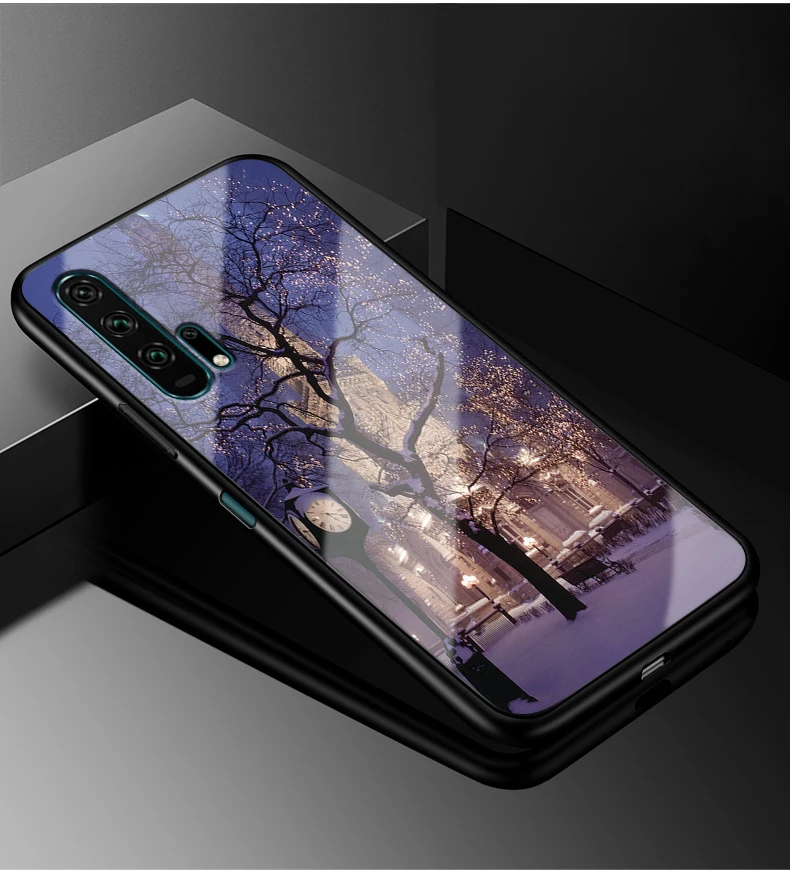 13 Для huawei Nova 5 T чехол Nova5T PC Пластиковый стеклянный чехол для телефона черный ТПУ бампер чехол для huawei Nova 5 T Nova 5 T чехол - Цвет: 13