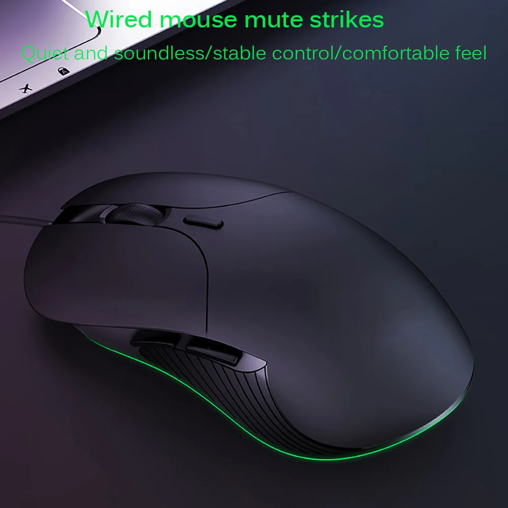 Игровой Мышь 4000 Точек на дюйм 7 программируемых кнопок RGB подсветкой проводной с