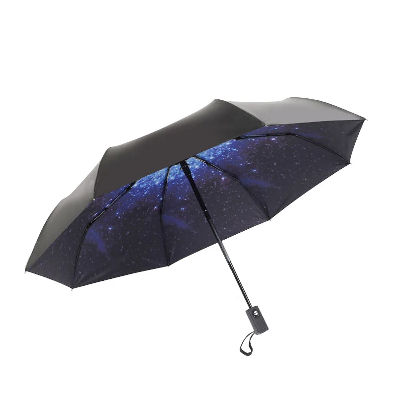 Автоматические зонты Rina для мужчин и Взрослых Компактный Анти-УФ Черный солнцезащитный зонт для женщин 3 складной мужской женский зонт для мальчиков подарок авто