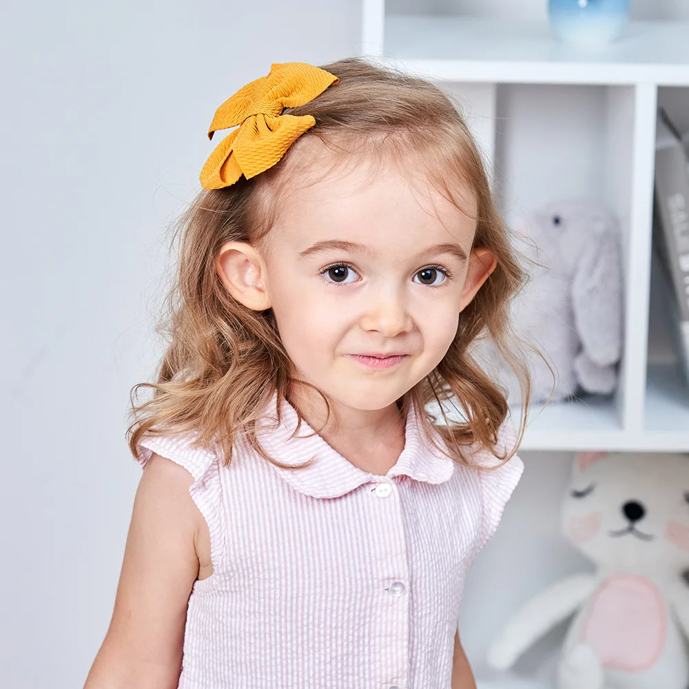 

5pcs/lot Lovely Handmade Bowknot Princess Hair Clips Solid Color Baby Girls Bangs Hairpins Fashion Bows Headwear Birthday Gifts