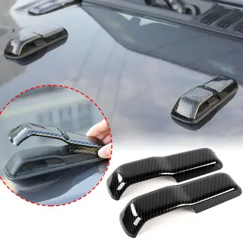 

2pcs Hood Hinge Cover Trim For Jeep Wrangler JL 2018 High quality ABS Luxury