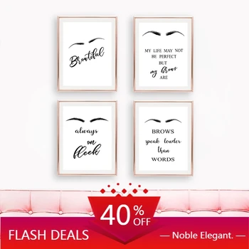 

Canvas Painting Beauty Salon Vanity Decor Brows Eyebrows Microblading Modern Makeup Posters And Prints Wall Pictures