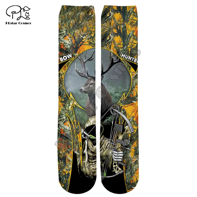 PLstar Cosmos Calcetines de algodón para hombre y mujer, medias coloridas y  cálidas de marca a la moda, con diseño de ciervo, alce, oso, faisán, pato,  jabalí, cazador, 10|Calcetines de hombres| -