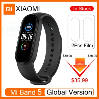 

Global Version Xiaomi Mi Band 5 Smart Bracelet Bluetooth Touch Screen Fitness Heart Rate Sleep Monitor Sport Waterproof Watch