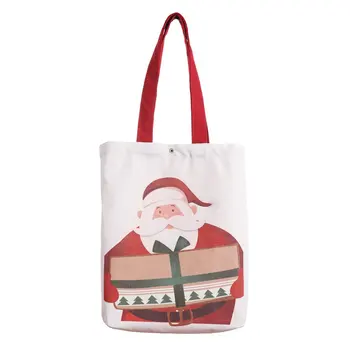 

Santa Claus Gift Bag Adult Durable Beautiful Tote Bag Christmas Ornament Adult Canvas Santa Tote Bag