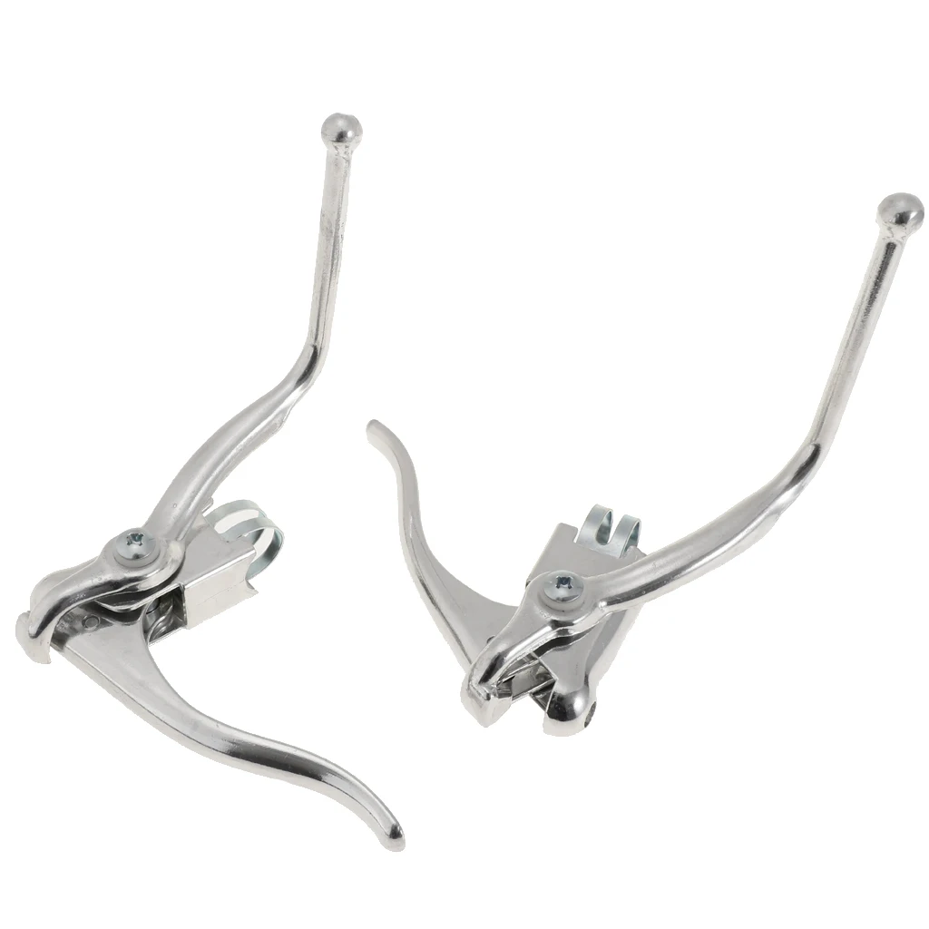 1 Pair Vintage Road Bike Safety Dual Brake Levers Racing Mountain Bicycle Drop Bars 22.2mm Handbrakes