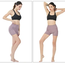 Новые спортивные женские шорты трико для фитнеса и йоги на бедрах, быстросохнущие беговые женские шорты для йоги, короткие спортивные шорты для йоги, боковые карманы