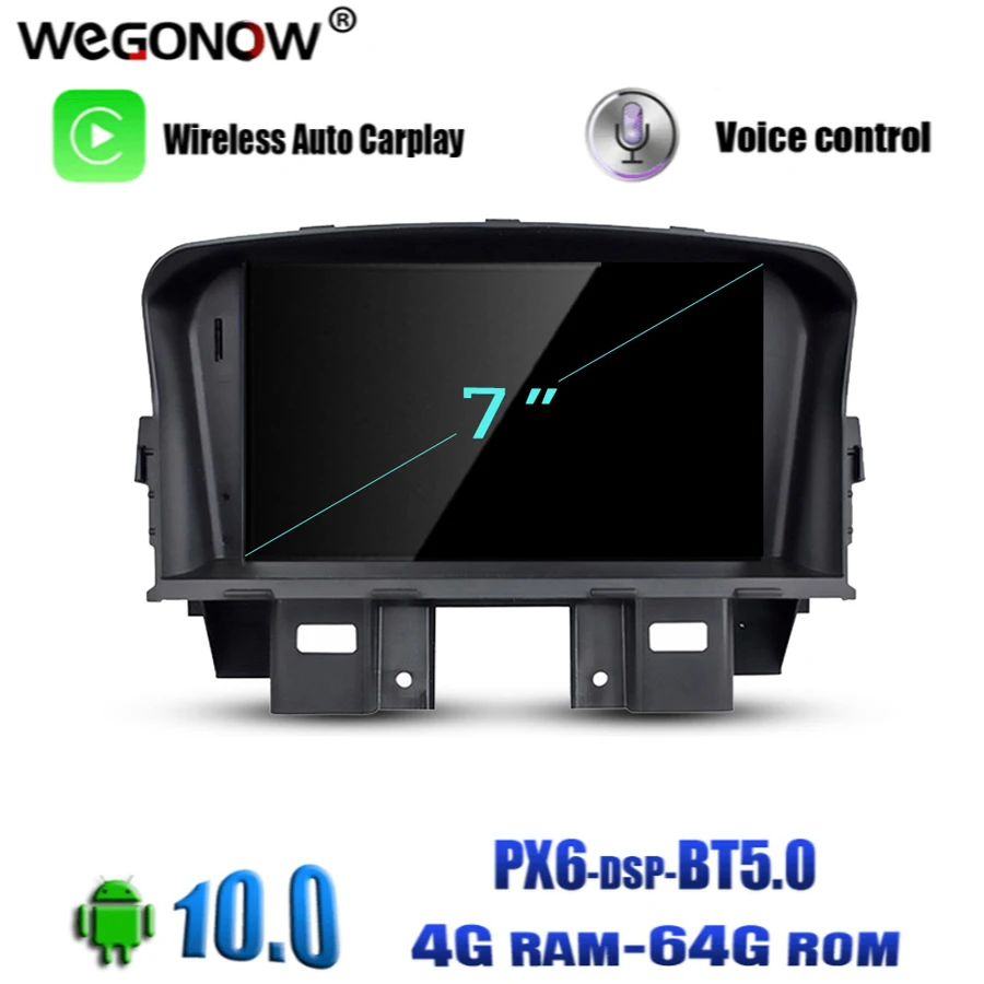 Автомобильный DVD плеер PX6 DSP Android 10 0 4 Гб 64 ПЗУ 8 ядер Wifi Bluetooth 5 RDS радио GPS карта для