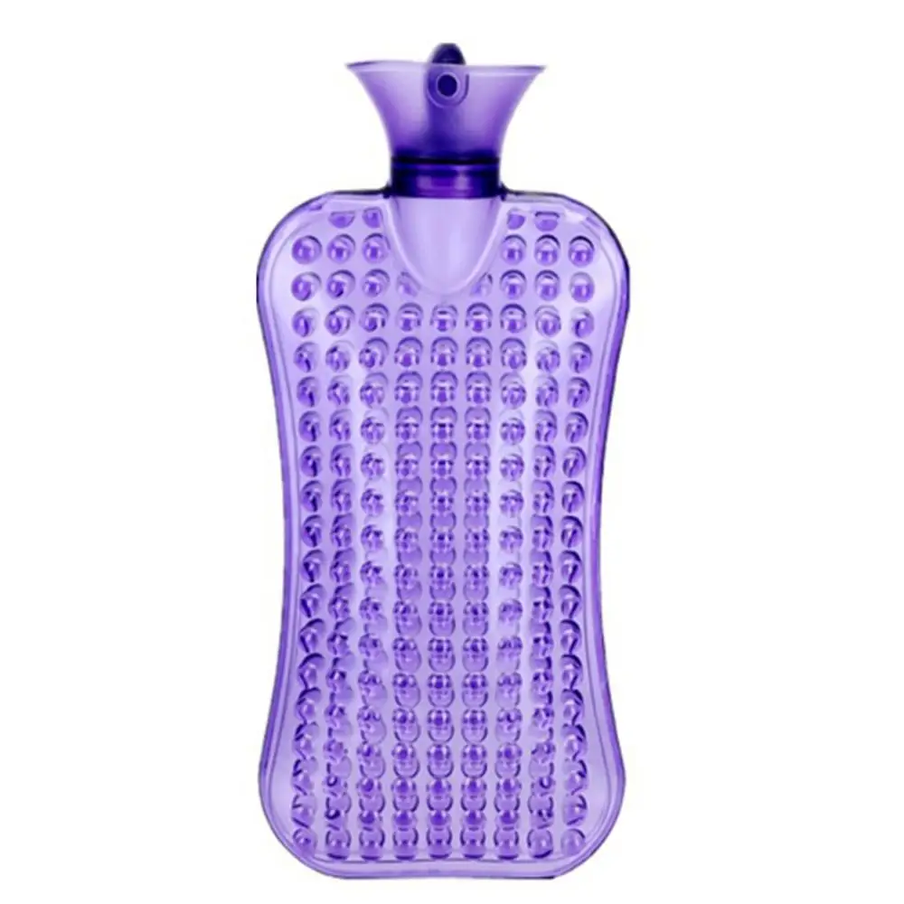 Purple 2000 мл толстое наполнение водой мешок для горячей воды взрывозащищенный резиновый мешок для воды Сохранение тепла руки ноги грелка портативная - Цвет: Purple