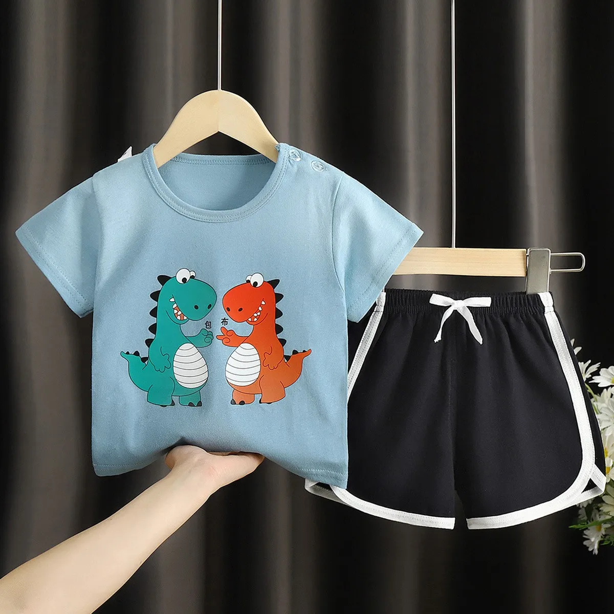 Toddler Baby Boys Clothes Short Sleeve T-shirt + Short 2pcs Cotton Summer Kids Girls Tracksuit Outfits Children's Clothing Sets