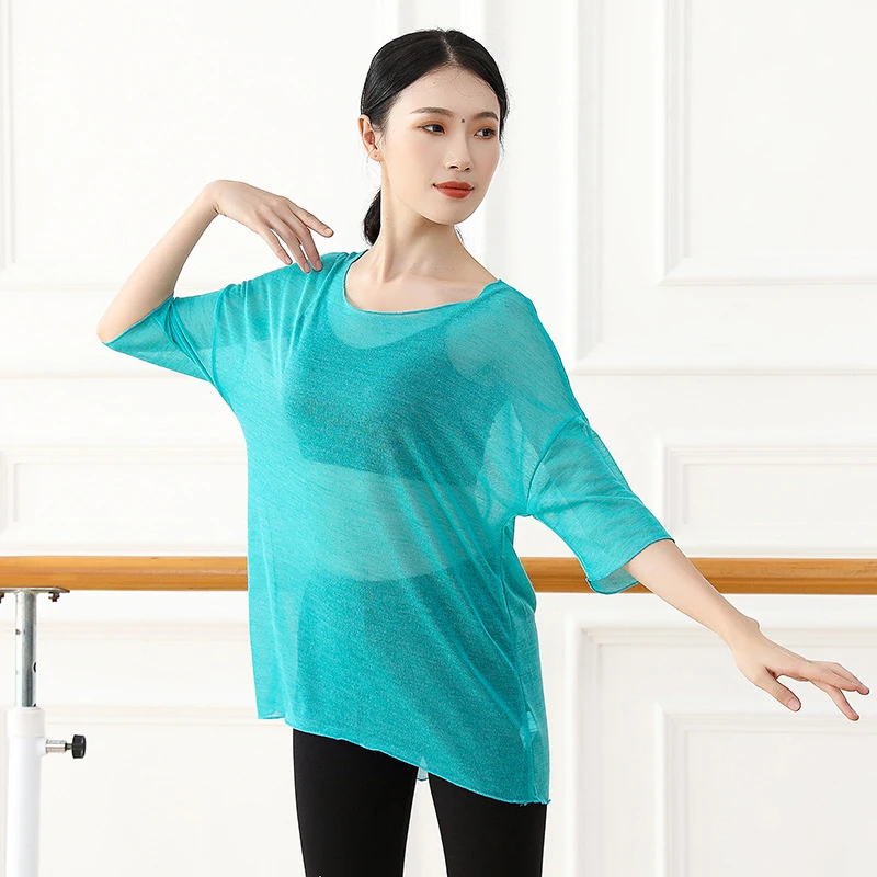 Ballerina Sheer Long Sleeve Dance Top Arabesque Life