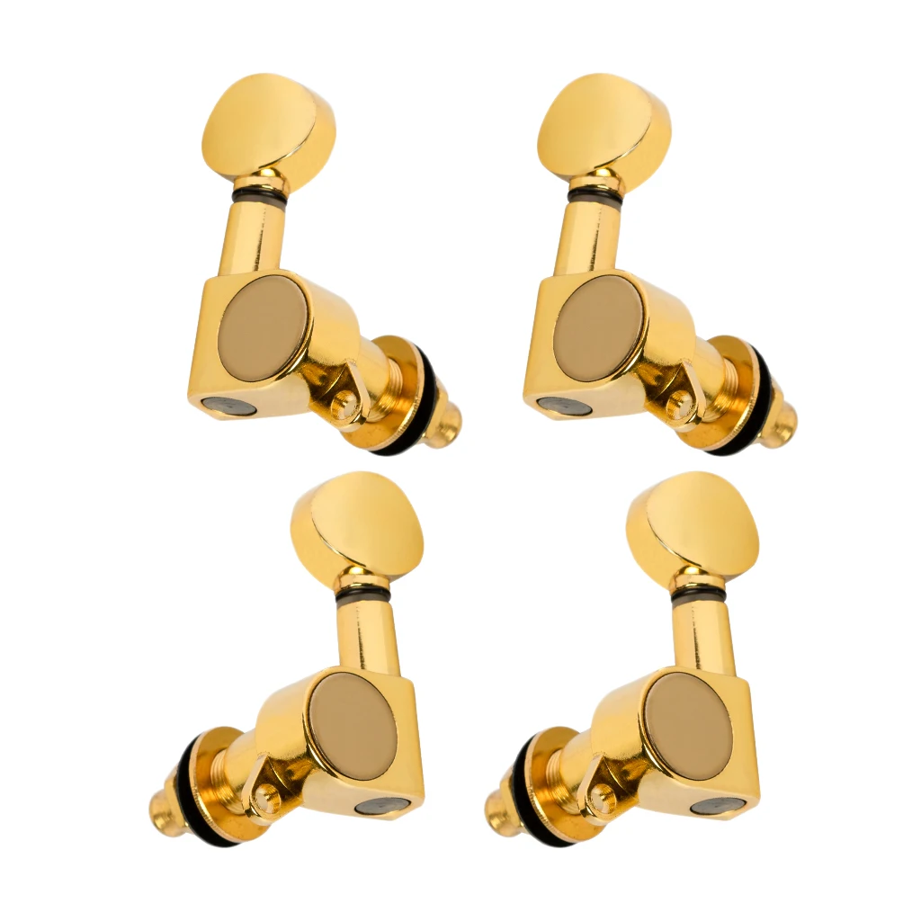 4Pc Uku Closed 2Right 2Left Tuning Pegs Machine Heads Keys for Ukulele Accs
