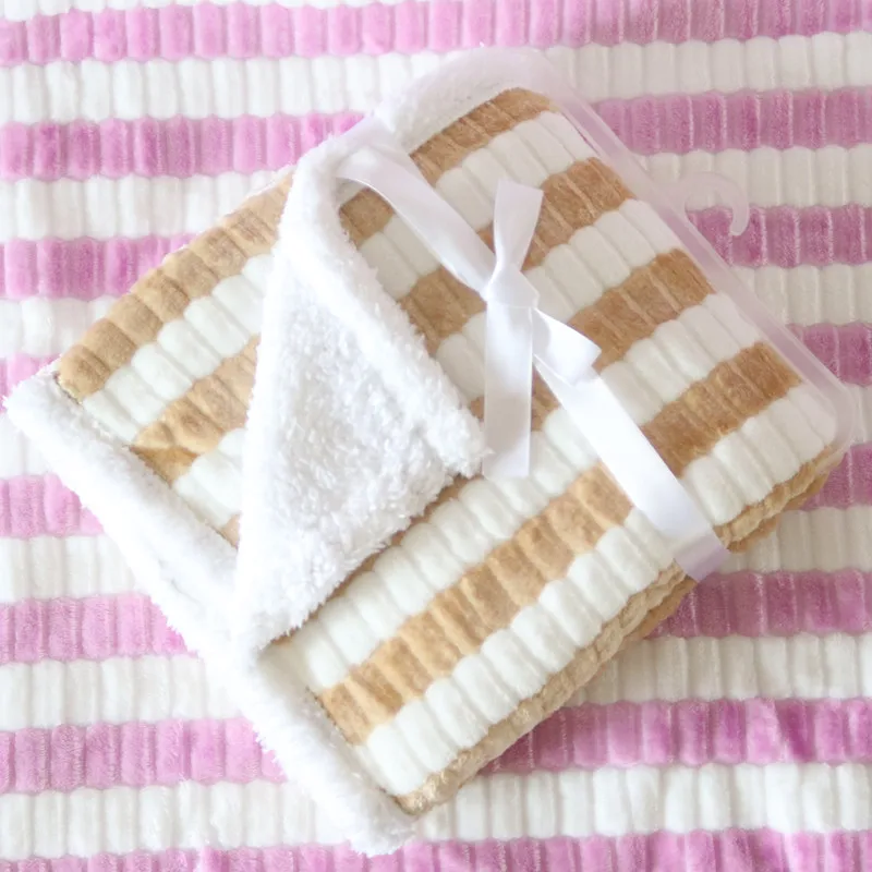 Baby Blankets Newborn 3D Flannel Baby Swaddle Wrap Baby Boy Girl Blanket Solid Bedding Set Infant Stroller Cover Kids Blanket 3