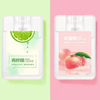 

Mouth Oral Spray Stop Smoking Anti Smoke Bad Breath Air Freshener Treatment Herbal Lemon Peach Oral Spray