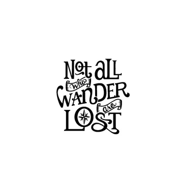 

Cartoon NOT ALL WHO WANDER ARE LOST ADVENTURE Car Stickers Accessories Waterproof Bumper Boot Motorcycle Decals PVC 18cm X 18cm
