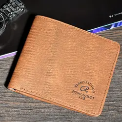 2019 мужской ретро PU кошелек мужской кошелек кредитный однотонный Футляр для карт цветной короткий кошелек и кошелек винтажный