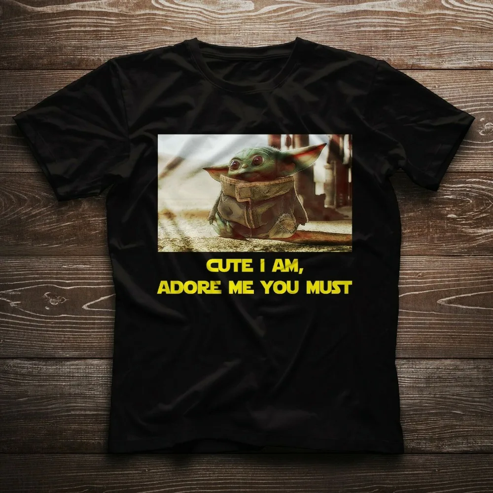 Милая футболка с принтом «йода» из фильма «Звездные войны» и «мандалор» - Цвет: 1