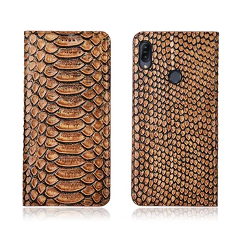 

Python pattern genuine leather flip cover card slot holder for Asus Zenfone Max M2 ZB633KL/Zenfone Max M1 ZB555KL phone case