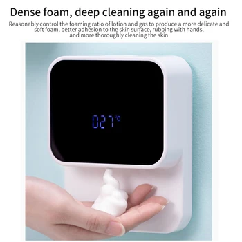 

Large Capacity 280ml Hand Wash Kitchen Touchless Automatic Soap Dispenser LED Display IR Sensor Handsfree Wall Mounted Bathroom