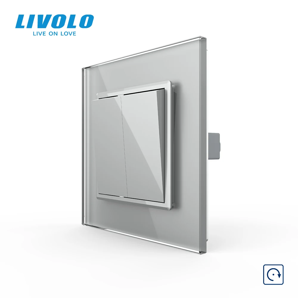 Livolo от производителя стандарт ЕС роскошная панель из хрустального стекла 4 цвета
