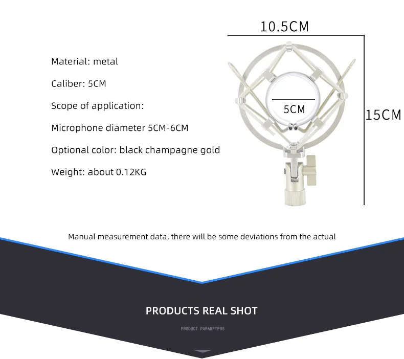 para microfone condensador anti-shake suporte amortecedor profissional microfone ao vivo acessórios