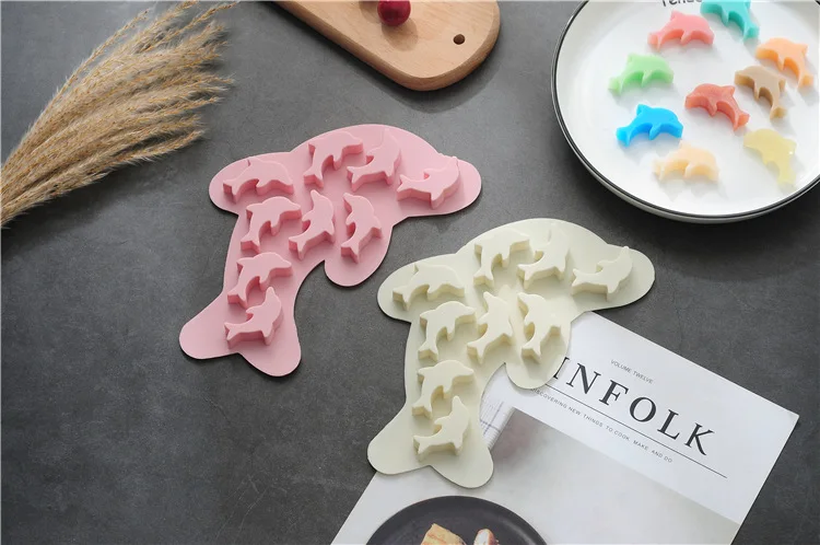 Милый Дельфин формочка для шоколада мультфильм DIY ручной работы конфеты силиконовые кухонные инструменты для выпечки для детей десерт украшения инструмент