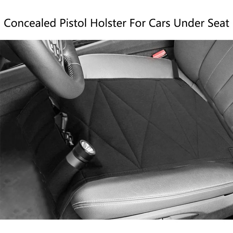 

Outdoor Concealed Gun Holder Car Seat Pistol Holster with Spare Pouch for Medium Large Handguns Adjustable for Most Cars Trucks