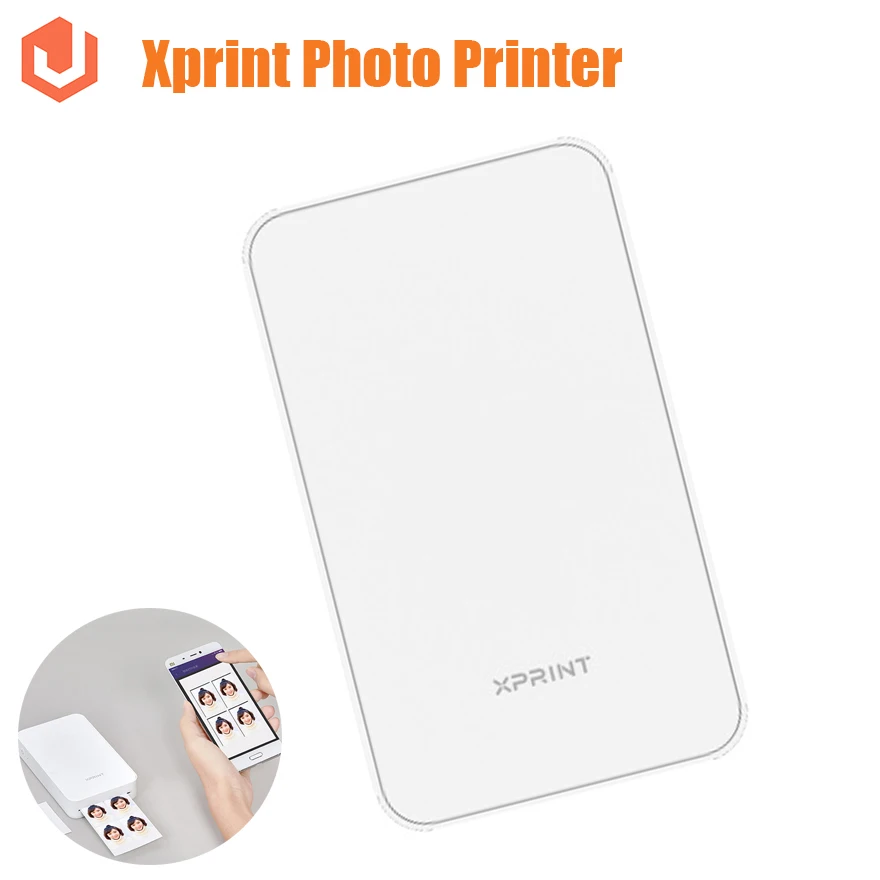 Карманный мини принтер Xprint для фотографий портативный bluetooth цветной бумажный