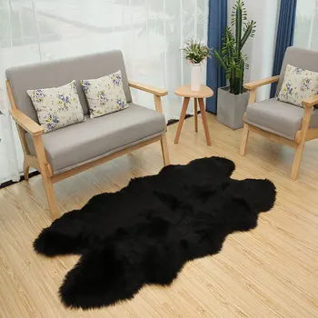 

ROWNFURS Faux Fur Sheepskin Area Rug For Living Room Kid Bedroom Bath Mat Chair Cover Fluffy Soft Artificial Sheepskin Carpet