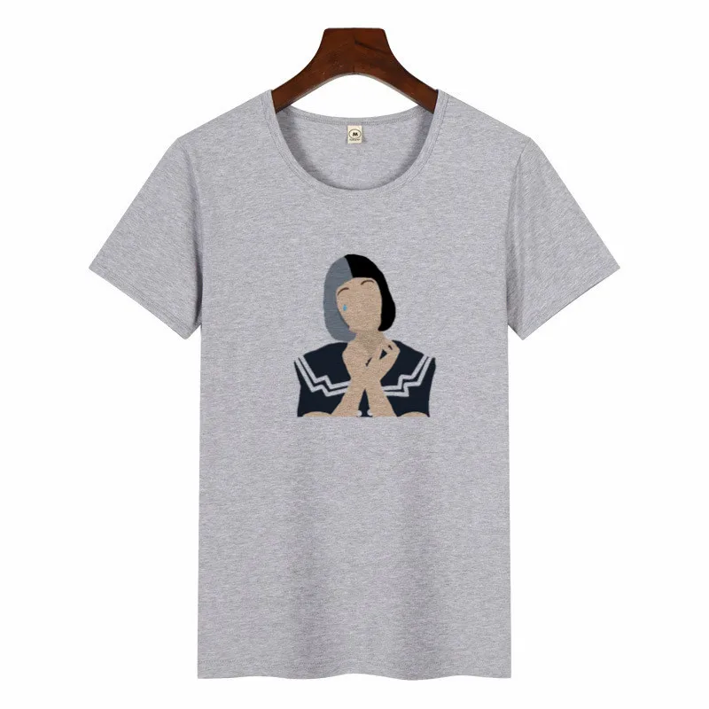 p1411H-grey Cry Baby, Мелани Мартинес, модные топы, футболки, футболка, Женская Повседневная футболка с круглым вырезом, забавная, Harajuku, эстетическая женская футболка - Цвет: p1411H-grey