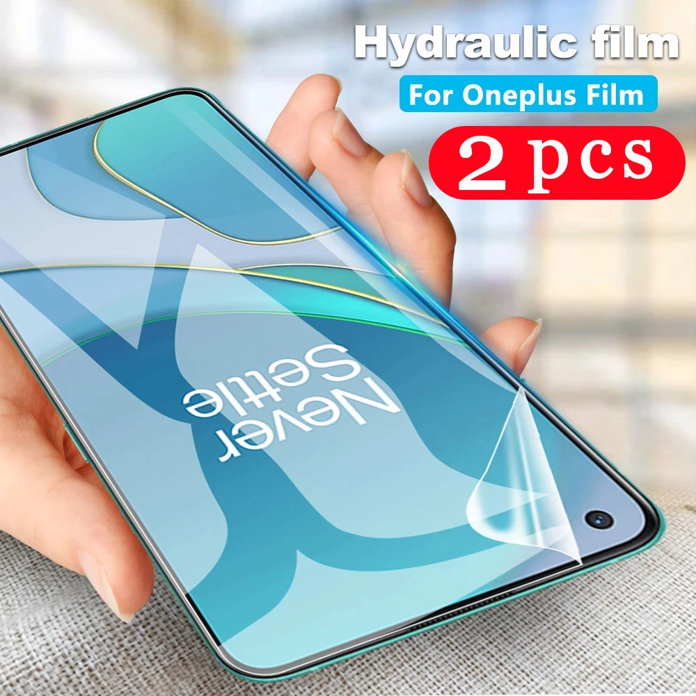 

2/1Pcs full cover film for oneplus 8 8T plus 7 7T pro Nord N10 N100 Clover 6 6T hydrogel film phone screen protector Not Glass