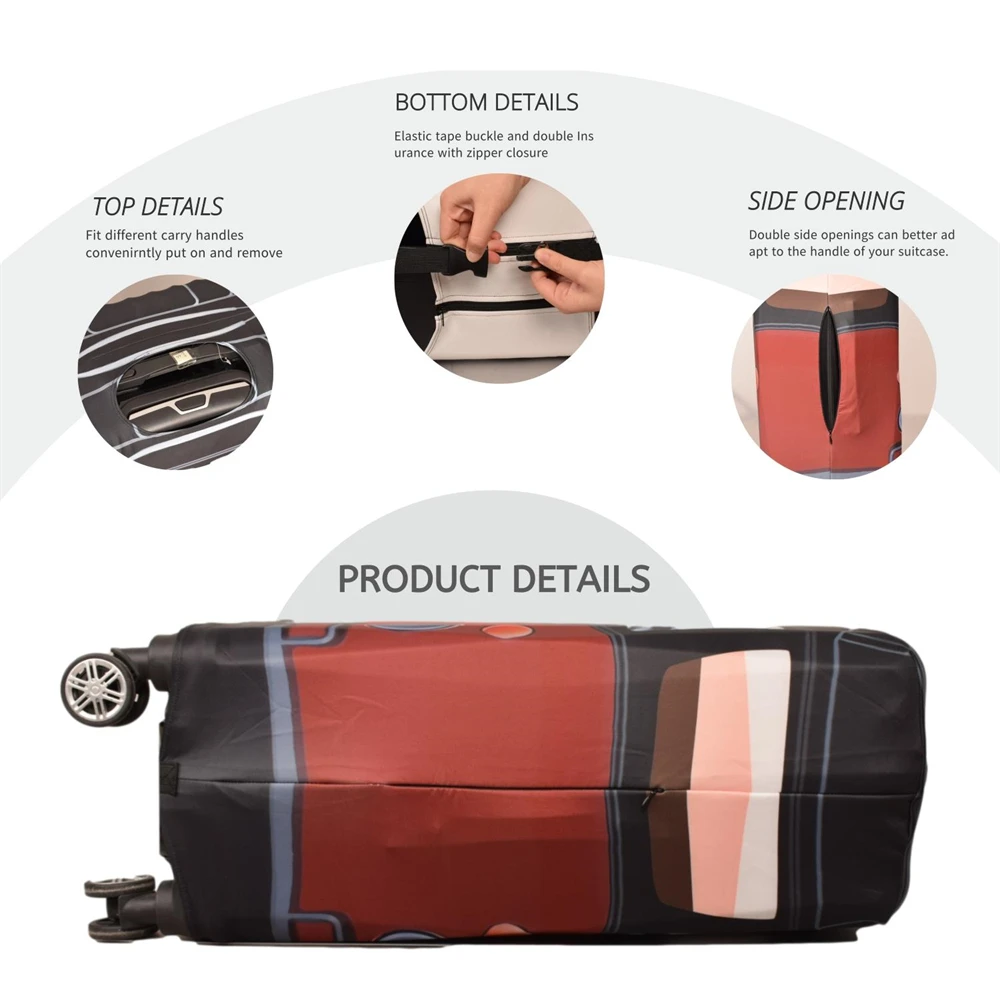 Thicker Travel Luggage Protective Cover Suitcase Case Accessories Washable Protector Anti-scratch Spandex Baggage Fit 18-32 Inch