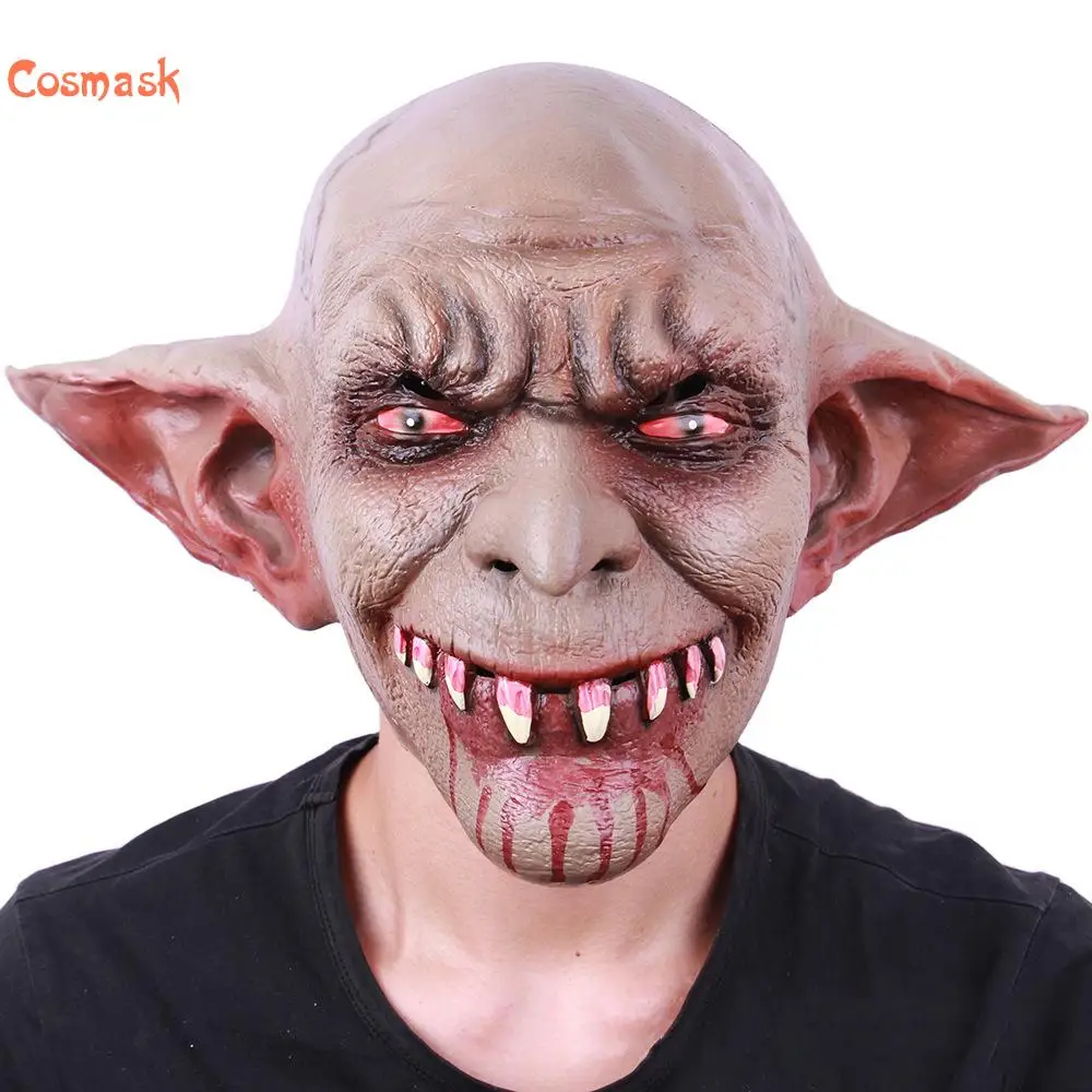 Cosmask New Horror Devil Latex Mask Halloween Haunted House Props Zombie Monster | Тематическая одежда и униформа
