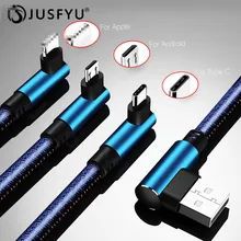 1 м джинсовый Плетеный позолоченный штепсельный кабель 2.4A Быстрая зарядка USB для освещения Micro type C кабель для iPhone X XR samsung S8 huawei