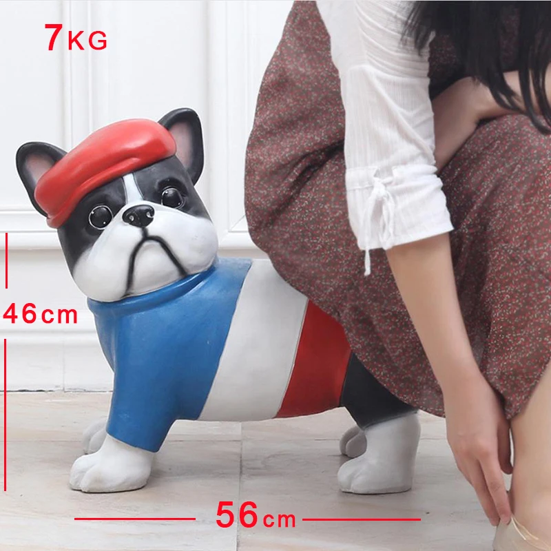 

Animal Schnauzer Bulldog Stools & Ottomans Living Room Furniture Piggy Bank Creative Shoes Cabinet Low Stool Home Furniture