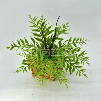 

[New] 15 Sheep Tooth Fern Artificial Ferns Green Plant Wall Decorative Hippocampus Persian Fern Flower Fern Leaf