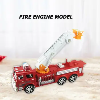 

Kids Inertia Friction Toy Vehicles Large Simulation Fire Truck Children Birthday Gifts Plastic Rotatable Ladder Model