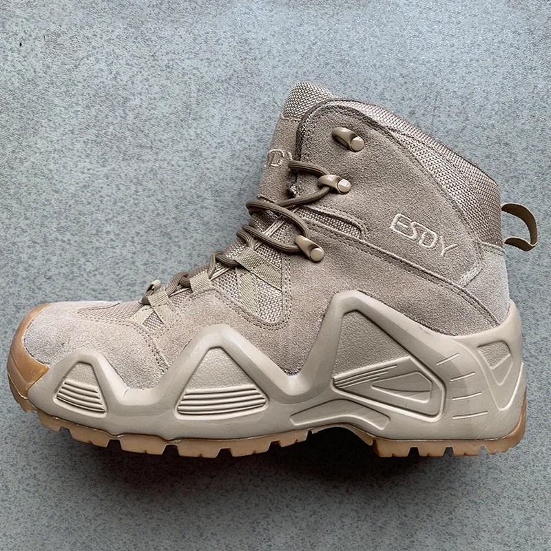 

Men Women's High Tube Outdoor Climbing Hunting Shoes Army Fans Combat Training Hiking Non-slip Leather Wearproof Tactical Boot