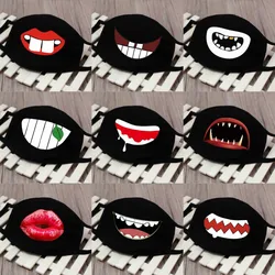 1pc Cute Unisex Funny Tooth Dust Mask Lips Fangs Cotton Mask Cartoon Kpop Flu Mask Emotiction Masque Hot