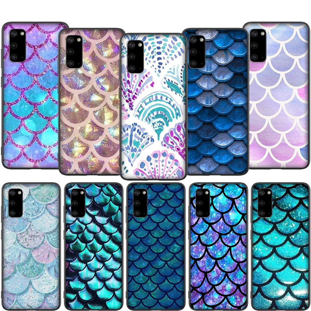 T166 Shell Mermaid Tail Scale Case for Samsung A01 A10 A11 A20 A20E A21 A30 A40 A41 A50 A51 A60 A70 A71 A81 A91 M10 M20 M30 | Мобильные