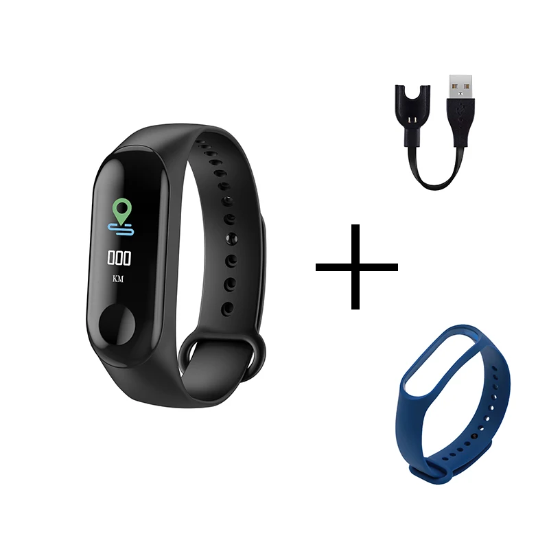 Fitness Wristwatch M3 Color Screen Smart Sport Bracelet Activity Running Tracker Heart Rate For Children Men Women Watch Hours 