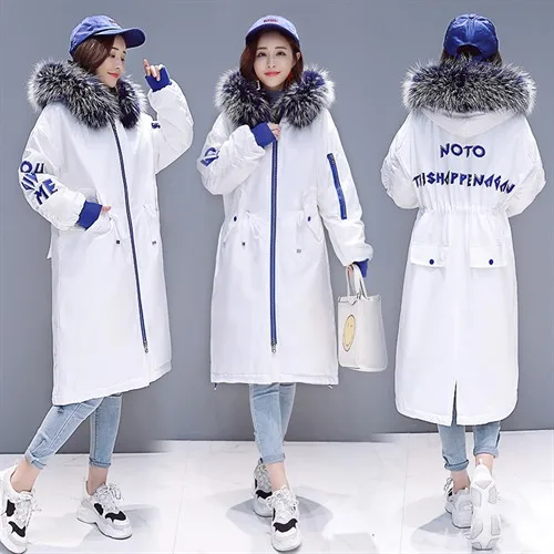 

Large Size down Jacket Cotton-padded Clothes Women's Mid-length 2018 Winter New Style Korean-style Thick Cotton-padded Clothes L