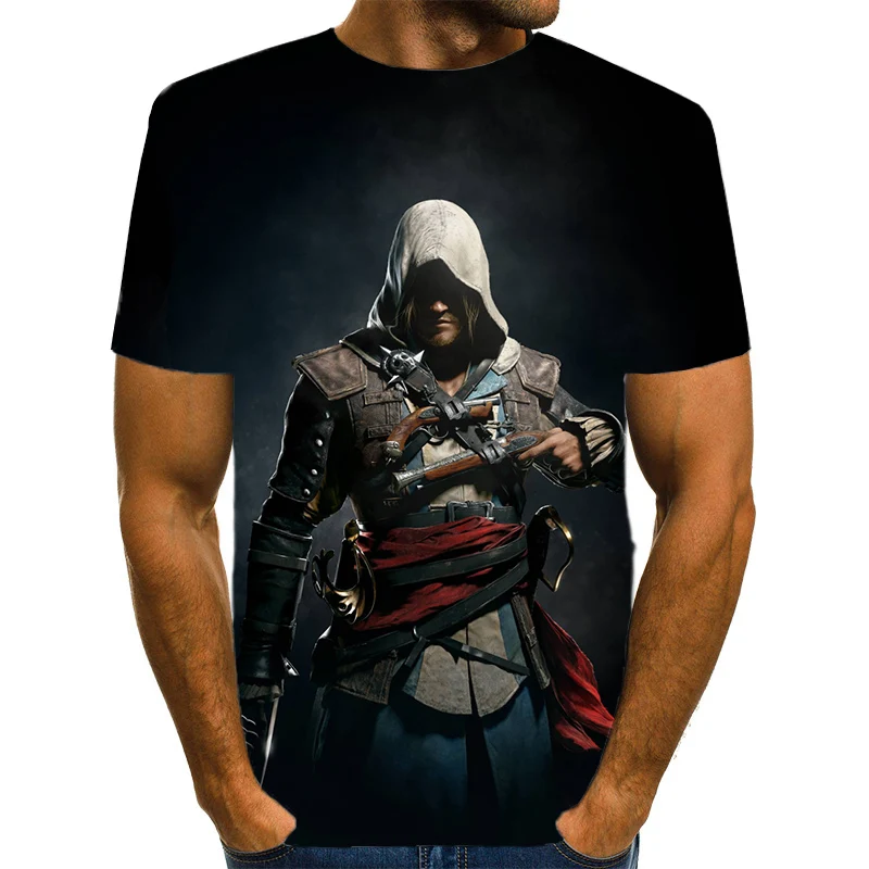 NT863 Лето, футболка с 3d принтом Assassin Creed, мужские футболки в стиле хип-хоп, аниме, топы для мужчин, косплей, Рождественская футболка - Цвет: NT863