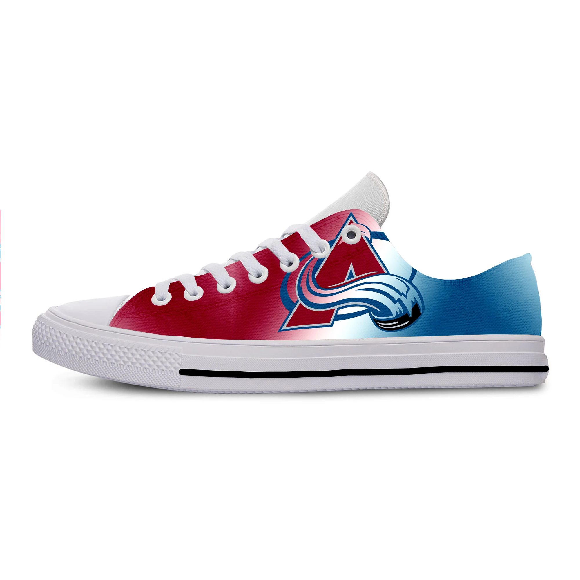 

Mens Sneakers Shoes New Creative Design for Ice Hocky Colorado Avalanche Customized White Brand Canvas Running Shoes