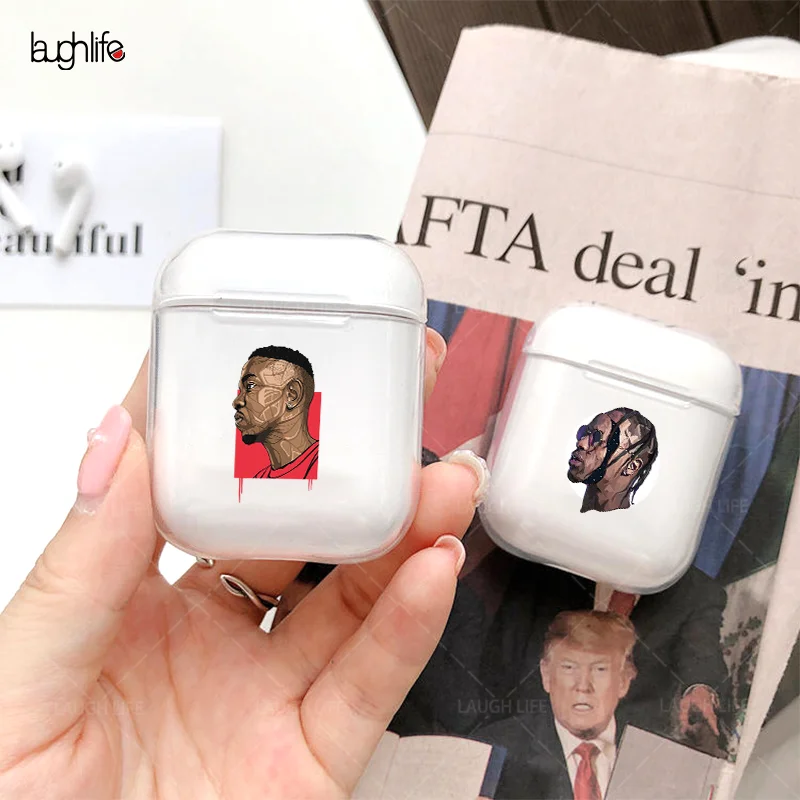 Чехол travis scott для Airpods Роскошный прозрачный мягкий чехол для Air Pods чехол Bluetooth беспроводные наушники для AirPod 2 Чехол