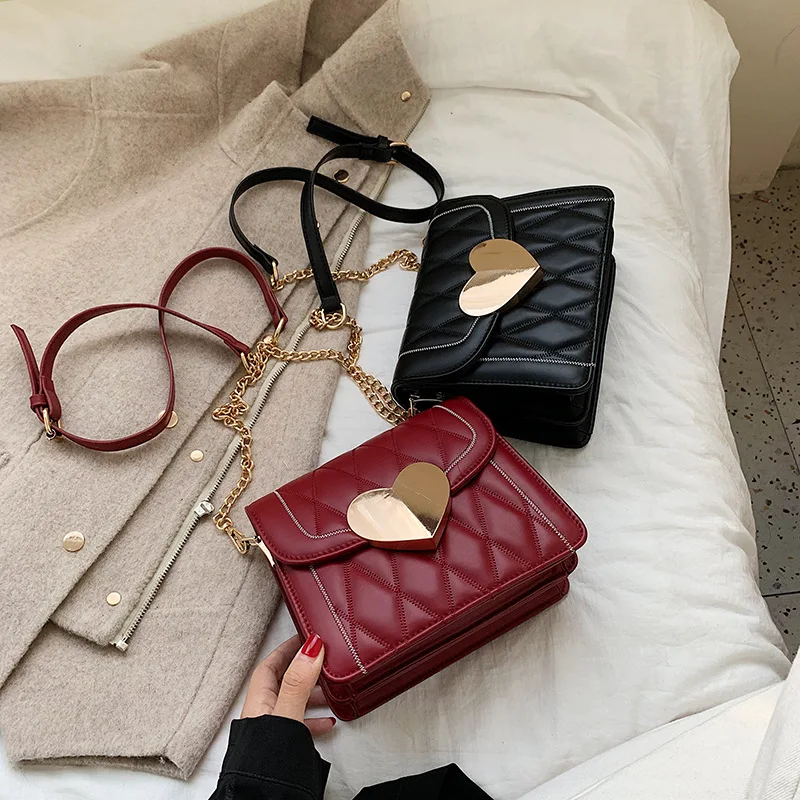 

New High quality Plaid Shoulder Messenger Crossbody Bags Women's Handbag 2019 Fashion Designer Sweatheart Lock Purse female Tote