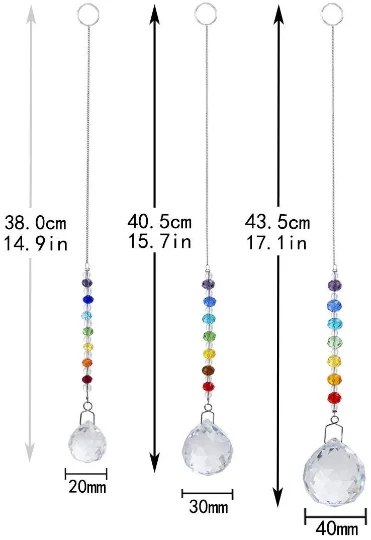 H& D Упаковка 3,20/30/40 мм чакра хрустальный шар Призма Suncatcher Радуга производитель окно висячие орнамент коллекция домашний сад Декор
