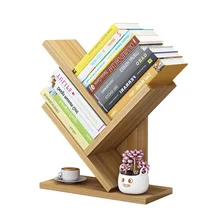 3 schichten Holz Bücherregale Tisch Baum Bücherregal Kleine Desktop Bücherregal Mode Lagerung Rack Estanteria