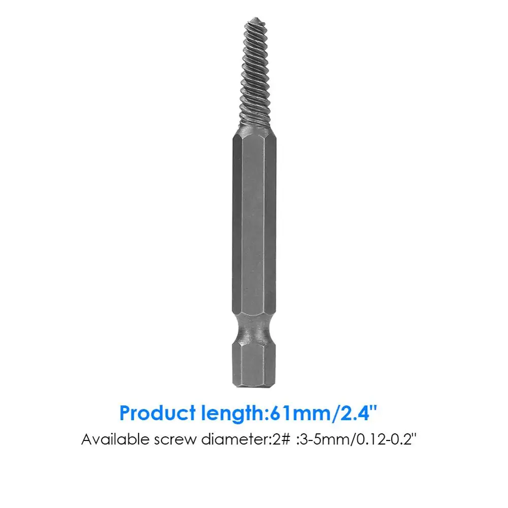 61mm HSS Шестигранный Винт экстрактор сверла руководство сломанных поврежденных болтов удаление крепежа разбитая голова зачищенный винт болт экстрактор ремонт автомобиля - Цвет: 61mm