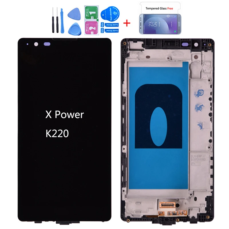 Koop Originele Voor Lg X Power K220DS K220 Lcd scherm Met Touch Screen Digitizer Vergadering Met Frame Gratis Verzending